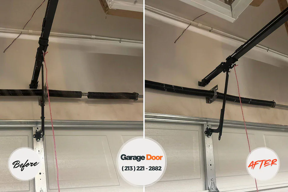 Before and after: garage door repair Byron Center, MI